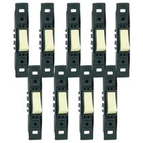 Kit 9 Conjunto Sem Placa 1 Interruptor Simples Silentoque Vertical