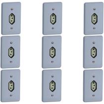 Kit 9 Conjunto Tomada 2p+t 10a 250v Silentoque 4x2 Pial Kit 9 Conjunto Tomada 2p+t 10a 250v Silentoque 4x2 Pial