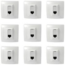 Kit 9 Conjunto Tomada Rede Rj45 Cat5e 8 Fios Pial Legrand Kit 9 Conjunto Tomada Rede Rj45 Cat5e 8 Fios Pial Legrand