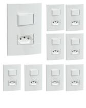 kIT 9 CONJUNTOS DE INTERRUPTORES+TOMADA 10A 250V SCHNEIDER