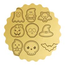 Kit 9 Cortadore Halloween Fantasmas Abóbobra Caveiras