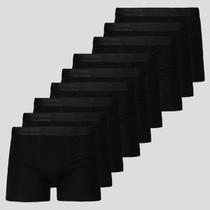 Kit 9 Cuecas Boxer Lupo Elastic Soft Preta Kit 9 Cuecas Boxer Lupo Elastic Soft Preta