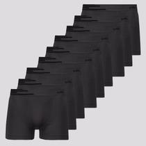 Kit 9 Cuecas Boxer Lupo Microfibra Sem Costura Cinza Escuro