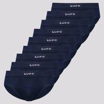 Kit 9 Cuecas Boxer Lupo Micromodal Marinho