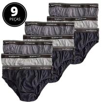 Kit 9 Cuecas Slip Adulto 100% Algodão Selene 11900 Kit 9 Cuecas Slip Adulto 100% Algodão Selene 11900