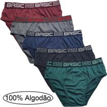 Kit 9 Cuecas Slip Adulto 100% Algodão Tradicionais Basica Famy - 1 Tamanho:M