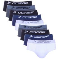 Kit 9 Cuecas Slip Cotton cores Neutras Dorbe