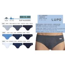 Kit 9 cuecas slip lupo algodão cotton confort lupo 515