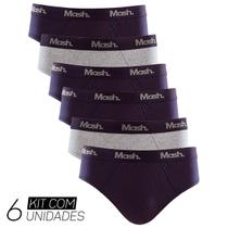 Kit 9 Cuecas Slip Masculina Cueca Box Algodão Cotton Mash