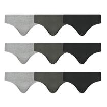 Kit 9 Cuecas Slip Selene Algodão Masculino