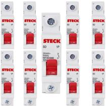 Kit 9 Disjuntor Monopolar Automático 10a Curva C Sdd61c10 Steck Kit 9 Disjuntor Monopolar Automático 10a Curva C Sdd61c10 Steck