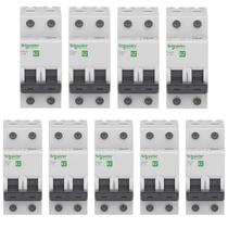 Kit 9 Disjuntor Schneider Mini Curva C 40a 3ka 220/380v Kit 9 Disjuntor Schneider Mini Curva C 40a 3ka 220/380v