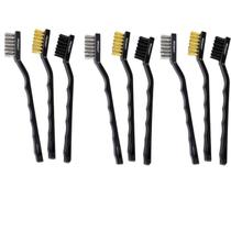 Kit 9 Escovas Para Limpeza Multiuso Para Grelha Aço Latão e Nylon