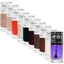 Kit 9 Esmaltes Coleção Talita Cardozo + Top Brilho 10ml Anita