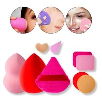 Kit 9 Esponjas Buchinhas de Rosto Maquiagem Pó Base Contorno