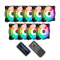 Kit 9 Fans TGT Humber ARGB 9x120mm Com Controladora Preto - TGT-HR9-BK01