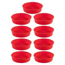 Kit 9 Formas Redonda de Silicone Sortida Bolos Sobremesa