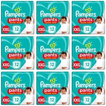 Kit 9 Fraldas Confortsec Pants ”Xxg” Pampers Simples c/12 Unidades cada