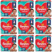 Kit 9 Fraldas Supersec ”Xxg” Pampers c/20 Unidades cada