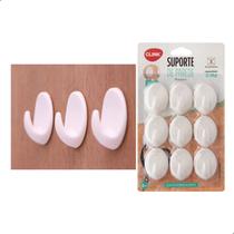Kit 9 Gancho Cabide Adesivo De Parede 3,7x2,8cm Clink CK3562