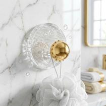 Kit 9 Gancho Cabide Parede Transparente Redondo Bolinha Decorativo Lavanderia Pendurar Bolsa