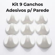 Kit 9 Ganchos Adesivos de Parede - Organiza Sem Furar (Suporta 0,5kg) Kit 9 Ganchos Adesivos de Parede - Organiza Sem Furar (Suporta 0,5kg)