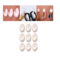 Kit 9 ganchos de Parede Adesivos Forte Multiuso Plástico Resistente