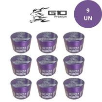 Kit 9 Gel Cera Hidratante Para Cabelo Alta Fixação - G10