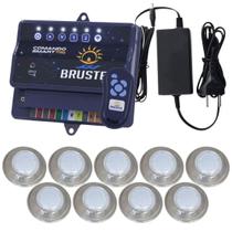 Kit 9 hiper led rgb 6w + central de comando brustec Kit 9 hiper led rgb 6w + central de comando brustec