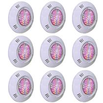 Kit 9 Iluminação LED Piscina SMD 5W RGB Colorido - Sodramar