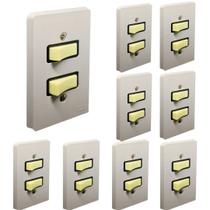Kit 9 Interruptor Simples 2 Mod Silentoque Conj 2110 Pial Kit 9 Interruptor Simples 2 Mod Silentoque Conj 2110 Pial