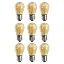 Kit 9 Lâmpada Led Filamento G45 2W 2200K Retrô Vintage Delis