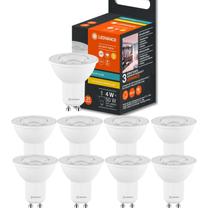 Kit 9 Lâmpada Led Par16 dicróica 4w 2700k branco quente 350lm luz amarela Bivolt Gu10 ledvance