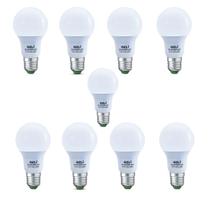 Kit 9 Lampadas Led Bulbo A60 9,5W 6500K Branco Frio 806 Lumens E27 Bivolt OZLI G10635-C