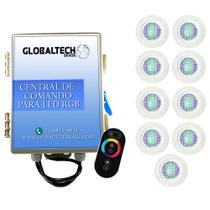 Kit 9 Led Piscina Pratic SMD 9w + Central Touch - Sodramar