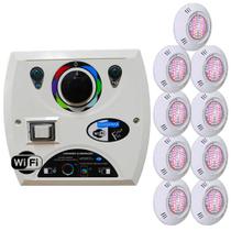Kit 9 LED Piscina RGB Colorido SMD 9W + Central Wifi Sodramar Kit 9 LED Piscina RGB Colorido SMD 9W + Central Wifi Sodramar