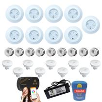 Kit 9 Leds 9w Ilumina Piscina - Smartlux + Disp 50mm E Nicho