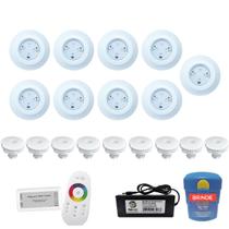 Kit 9 Leds 9w Para Iluminação Piscina 108m² + Módulo + Nicho