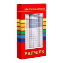 Kit 9 Lenços Algodão Masculino Premier 32x32 Presente Pais