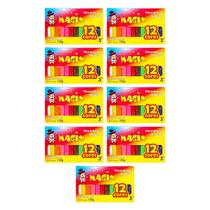 Kit 9 Massinha De Modelar 12 Cores Magix 130g Multicolor