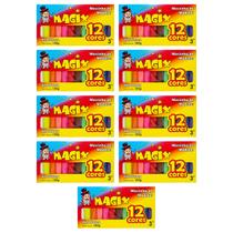 Kit 9 Massinha De Modelar 12 Cores Magix 180g Multicolor