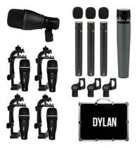 Kit 9 Microfones Para Bateria Dylan Dd-9 Igreja Show+ Maleta Kit 9 Microfones Para Bateria Dylan Dd-9 Igreja Show+ Maleta