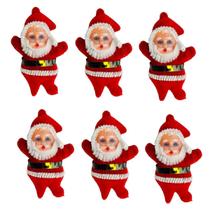 Kit 9 Mini Papai Noel Pendente Enfeite Natal Decoração 6cm Kit 9 Mini Papai Noel Pendente Enfeite Natal Decoração 6cm