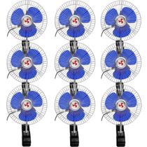 Kit 9 Mini Ventilador Veicular Carro Ônibus Caminhão De 15cm Kit 9 Mini Ventilador Veicular Carro Ônibus Caminhão De 15cm