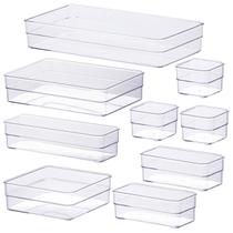 Kit 9 Modulares Organizar Gavetas Prateleira Joias Maquiagem Kit 9 Modulares Organizar Gavetas Prateleira Joias Maquiagem