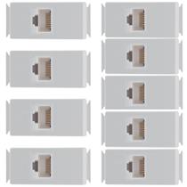 Kit 9 Modulo Tomada Telefone Rj11 Tramontina Aria Branco