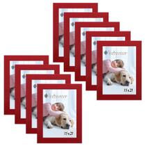 Kit 9 Molduras Porta Retrato 15X21 Vermelho Kit 9 Molduras Porta Retrato 15X21 Vermelho