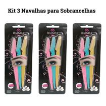 Kit 9 Navalhas para Sobrancelhas - Rainha Chic