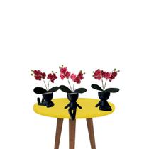 Kit 9 Orquídeas Artificiais Rosa 3D Premium Para Decoração Sofisticada Kit 9 Orquídeas Artificiais Rosa 3D Premium Para Decoração Sofisticada