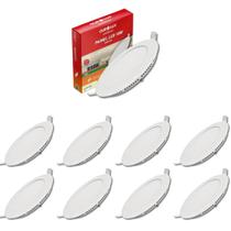 Kit 9 Painel Led Embutir 18w Bivolt 2700k Redondo Ourolux Kit 9 Painel Led Embutir 18w Bivolt 2700k Redondo Ourolux